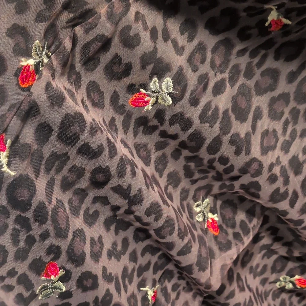 Betsey Johnson X Torrid Black Leopard Embroidered Midi Dress - Picture 4 of 5